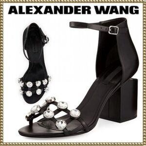 Alexander Wang Black Studded Sandal Size 6 1/2